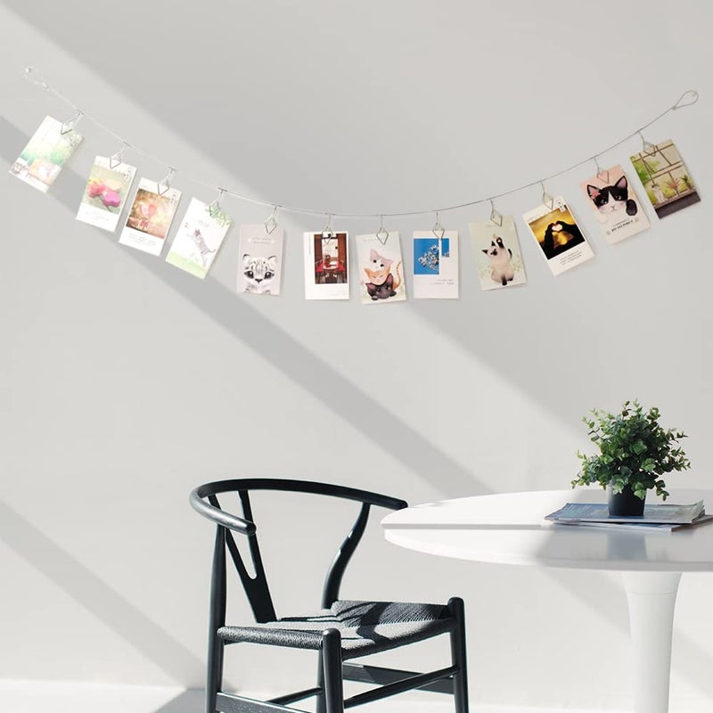 TFu Wall Hanging Photo Display, DIY Picture Photo Frame String with 12 Clips for Hanging Photos Notes and Artworks â€¦ - Image 4